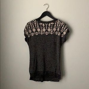 Marled Gray Short Sleeve Madewell Sweater